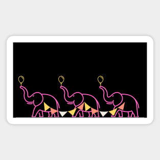 Pink Elephants on Parade Magnet